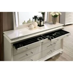 2pc Granite Nightstand And Dresser Set Pearl White - HOMES: Inside + Out -Cheap Homes Inside Out Store GUEST 000b548c 23ed 417f 8124 e6cf5ab5d13b