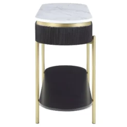 Cartehena Faux Marble Sofa Table With Drawer - HOMES: Inside + Out -Cheap Homes Inside Out Store GUEST 0654693f 6a50 4911 8779 32b2e9020882