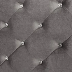 Tenaya Glam Bed With Button Tufted Headboard Silver - HOMES: Inside + Out -Cheap Homes Inside Out Store GUEST 08d2ddb9 aaa4 4fdc ada2 0ae3131c2466