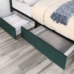 Hanger Glam Upholstered Bed With 4 Side Drawers - HOMES: Inside + Out -Cheap Homes Inside Out Store GUEST 0d0f82c8 d1e6 4728 8c34 8c5a3906e4f3