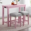 3pc Rockland Dining Set With USB Plug Antique Pink - HOMES: Inside + Out
