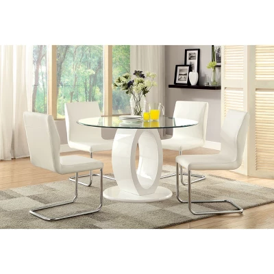 Spearelton Oval Pedestal Round Dining Table White - HOMES: Inside + Out 2 Spearelton Oval Pedestal Round Dining Table White - HOMES: Inside + Out - Image 2