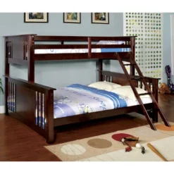 HOMES: Inside + Out Twin XL Over Queen Kids' Lea Bunk Bed Dark Walnut - IoHOMES -Cheap Homes Inside Out Store GUEST 117ac477 5ca8 499e bf2e fe03354b2a33