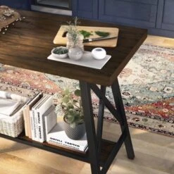 47" Brenter Counter Height Table Weathered Medium Oak/Black - HOMES: Inside + Out -Cheap Homes Inside Out Store GUEST 162192ec eb80 444a 885a ffe7a54de61e
