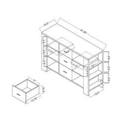 Inger Modern Buffet W/Side Shelves Espresso - HOMES: Inside + Out -Cheap Homes Inside Out Store GUEST 184e4b8a 4826 4051 9839 50df9bba8b69