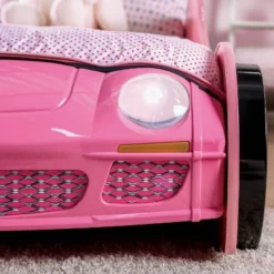 Twin Naglin Racing Car Bed With Led Headlight Pink - HOMES: Inside + Out -Cheap Homes Inside Out Store GUEST 191dacaa 9e3c 4180 befd 1ac3e0e39890