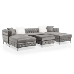 Elmhurst U Shaped Deep Button Tufted Sectional With Ottoman - HOMES: Inside + Out -Cheap Homes Inside Out Store GUEST 199a9a20 1e9b 431d b004 68ed4cd06f36