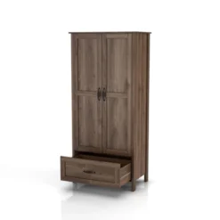 Nurembo 1 Drawer Wardrobe Closet Distressed Walnut - HOMES: Inside + Out -Cheap Homes Inside Out Store GUEST 1cffac1b 4d43 4246 ba00 dcd7f34704bd