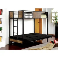 Twin Navii Kids' Bunk Bed Futon Black - HOMES: Inside + Out -Cheap Homes Inside Out Store GUEST 1d21231f 7477 4722 bcca a0b44edfe712