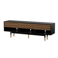 Vanore Mid-Century 3 Drawer TV Stand For TVs Up To 80" Black - HOMES: Inside + Out -Cheap Homes Inside Out Store GUEST 1e819c5c 2aa5 4c61 bfb1 bfeb7a9ff713