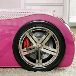 Twin Naglin Racing Car Bed With Led Headlight Pink - HOMES: Inside + Out -Cheap Homes Inside Out Store GUEST 20c930d8 24fe 4360 bc40 8e84c2214f43