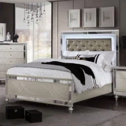 3pc Queen La Mesa Bed Nightstand And Dresser Set Silver - HOMES: Inside + Out -Cheap Homes Inside Out Store GUEST 22d13a75 3187 4f40 a6dd 2f30507fe613