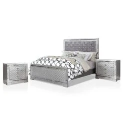 3pc Tenaya Bed With 2 Nightstands Set Silver/Gray - HOMES: Inside + Out 31 3pc Tenaya Bed With 2 Nightstands Set Silver/Gray - HOMES: Inside + Out -Cheap Homes Inside Out Store GUEST 246f19f5 b3b4 427b ad8f 3516561adffa