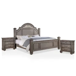 3pc Pennings Traditional Bed Set With 2 Nightstands Gray - HOMES: Inside + Out 30 3pc Pennings Traditional Bed Set With 2 Nightstands Gray - HOMES: Inside + Out -Cheap Homes Inside Out Store GUEST 25245cc3 a655 4399 8034 39ff78cc397e