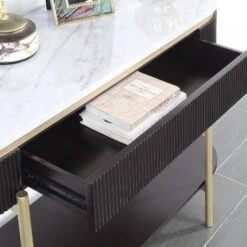 Cartehena Faux Marble Sofa Table With Drawer - HOMES: Inside + Out -Cheap Homes Inside Out Store GUEST 27745d6d 5097 4bea 834c bdc64ece44a2