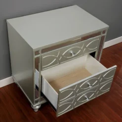 2pc La Mesa Nightstand And Dresser Set Silver - HOMES: Inside + Out -Cheap Homes Inside Out Store GUEST 2775004e 46f5 47a6 a34e 2b1ca2c0991a