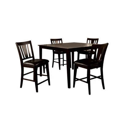 5pc Pattinson Simple Counter Dining Table Set Espresso - HOMES: Inside + Out 2 5pc Pattinson Simple Counter Dining Table Set Espresso - HOMES: Inside + Out - Image 2