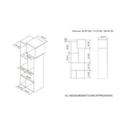 66.46" Durandyl Contemporary Bookcase Honey Walnut - HOMES: Inside + Out -Cheap Homes Inside Out Store GUEST 31b0a4a0 ff69 4552 9a39 39603090d44a