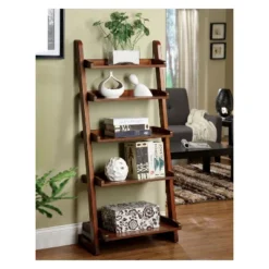 55" Claire 5 Shelf Ladder Bookcase Oak - HOMES: Inside + Out -Cheap Homes Inside Out Store GUEST 32f210c2 63a9 4e70 b356 5d84ca4d4eb5