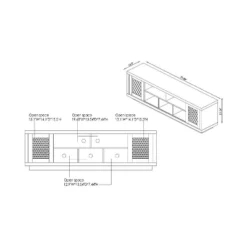 Valla Industrial TV Stand For TVs Up To 70" Black - HOMES: Inside + Out -Cheap Homes Inside Out Store GUEST 34d3616a fe9a 400c 91f2 c565ab8044f2
