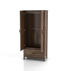 Nurembo 1 Drawer Wardrobe Closet Distressed Walnut - HOMES: Inside + Out -Cheap Homes Inside Out Store GUEST 37113192 5b8f 44c0 8882 607b7ccd5949