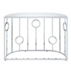 Oakmonte Mirrored Semi Circle Sofa Table Chrome - HOMES: Inside + Out -Cheap Homes Inside Out Store GUEST 3a83dff0 8f81 48e2 85cd cdff33802e68