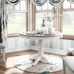 Kennegad Round Dining Table White - HOMES: Inside + Out