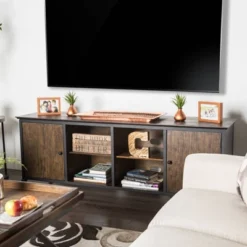 Kelson Multi Storage TV Stand For TVs Up To 80" Medium Weathered Oak - HOMES: Inside + Out