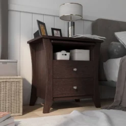 Banbridge 2 Drawer Nightstand With Open Shelf Espresso - HOMES: Inside + Out -Cheap Homes Inside Out Store GUEST 3f4d1979 5696 4629 8074 9f3daf5eb996