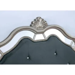 King Eastern Divito Traditional Mirror Trim Bed Silver - HOMES: Inside + Out -Cheap Homes Inside Out Store GUEST 3fac0509 0e96 44bd 8826 afa987b73b65