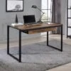 Eriboll Writing Desk With 1 Drawer And USB Plug Sand Black/Natural Tone - HOMES: Inside + Out
