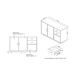 Iohomes Frakes Contemporary Buffet Table Natural Tone - HOMES: Inside + Out -Cheap Homes Inside Out Store GUEST 457ec194 ca2a 4917 984e 9fe8dfef8b50