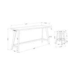 Ballivor Counter Height Dining Table Sets With USB Plug Dark Walnut - HOMES: Inside + Out -Cheap Homes Inside Out Store GUEST 4663b263 6d05 42e1 aa83 5a474c4475c0