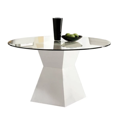 45" Grimsby Round Dining Table White - HOMES: Inside + Out 2 45" Grimsby Round Dining Table White - HOMES: Inside + Out - Image 2