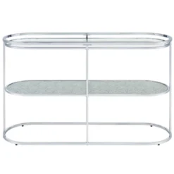 Javete Glam 1 Shelf Sofa Table Chrome - HOMES: Inside + Out -Cheap Homes Inside Out Store GUEST 4ac383f7 8487 41d0 a93d 2982a167903e