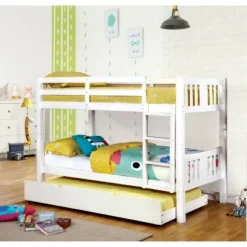 HOMES: Inside + Out Twin Over Twin Kids' Clare Bunk Bed White - IoHOMES -Cheap Homes Inside Out Store GUEST 4d3faa77 deda 401b b1d3 a62003191b48