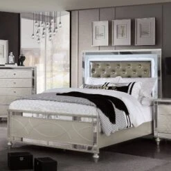 2pc Queen La Mesa Bedroom Set With Nightstand Silver - HOMES: Inside + Out -Cheap Homes Inside Out Store GUEST 4ff1a668 9fe5 4118 8dd1 8b44371533cf