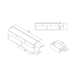 Vadim TV Stand For TVs Up To 72" Light Walnut - HOMES: Inside + Out -Cheap Homes Inside Out Store GUEST 50e47b99 f2c0 4e88 a814 c55d4fa051ea