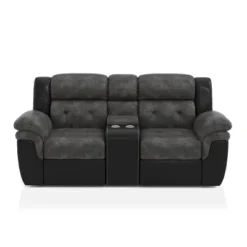 Melio Loveseat With 2 Powered Recliners Gray/Black - HOMES: Inside + Out -Cheap Homes Inside Out Store GUEST 51e82c84 bbd8 4e62 ac70 b80d07792774