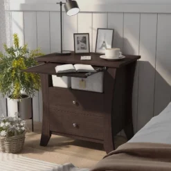 Banbridge 2 Drawer Nightstand With Open Shelf Espresso - HOMES: Inside + Out -Cheap Homes Inside Out Store GUEST 54760853 a582 46e7 a6e1 d1e8e1ffe733