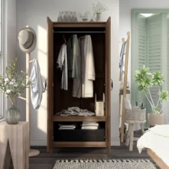 Andreasson Wardrobe Closet Distressed Walnut - HOMES: Inside + Out -Cheap Homes Inside Out Store GUEST 55421d8e 0399 4bb1 9f96 54028379035a