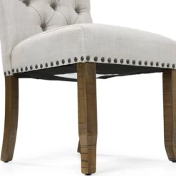 2pk Shelia Nailhead Trim Upholstered Side Chairs Rustic Pine/Ivory - HOMES: Inside + Out -Cheap Homes Inside Out Store GUEST 561d7402 7873 440e aba4 2a52b64c5344