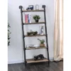 61" Mateo 5 Layer Ladder Book Shelves Brown/Oak - HOMES: Inside + Out