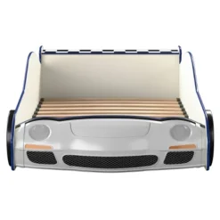 Twin Quessa Police Car Bed With Led Headlight Chair Black/White - HOMES: Inside + Out -Cheap Homes Inside Out Store GUEST 570b0393 7082 4d5b a0e8 738fa4b88f83