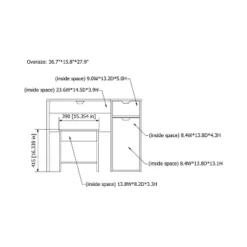 Lena 3 Drawer Vanity Set Dark Walnut - HOMES: Inside + Out -Cheap Homes Inside Out Store GUEST 5ae306ac e10b 4c62 8928 b6e17012af03