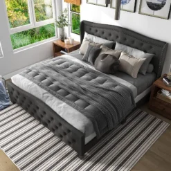 Kiana Wingback Upholstered Bed - HOMES: Inside + Out -Cheap Homes Inside Out Store GUEST 5d9f0fc5 cbd4 4ab0 8ab8 50df95cbea78