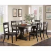 7pc Strasbourg Rustic Dining Table Set Antique Black - HOMES: Inside + Out