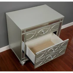 2pc Queen La Mesa Bedroom Set With Nightstand Silver - HOMES: Inside + Out -Cheap Homes Inside Out Store GUEST 5f5d2b01 3836 4782 8a7c 2c7c04756d46