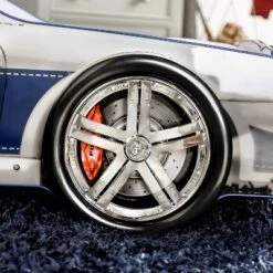 Twin Quessa Police Car Bed With Led Headlight Chair Black/White - HOMES: Inside + Out -Cheap Homes Inside Out Store GUEST 604f8429 bc1f 429f 90dc ecaedd85a268