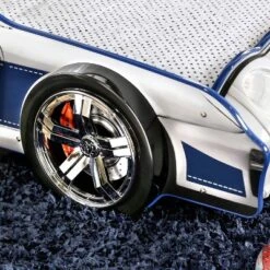 Twin Quessa Police Car Bed With Led Headlight Chair Black/White - HOMES: Inside + Out -Cheap Homes Inside Out Store GUEST 622f8513 61ea 4602 a2fb 97378f3db783